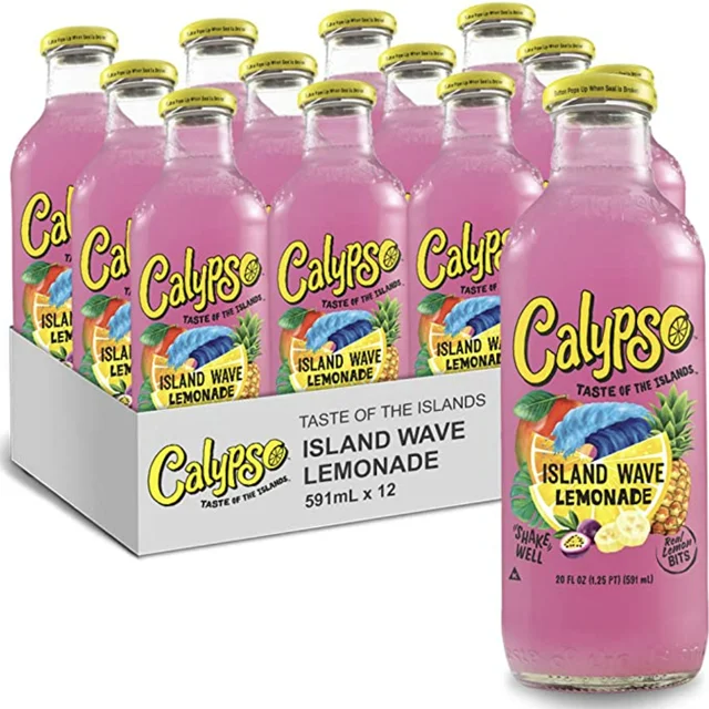 Calypso Ocean Blue Lemonade 12 Pack Soft Drink / Calypso Lemonade / Calypso Drink Flavors