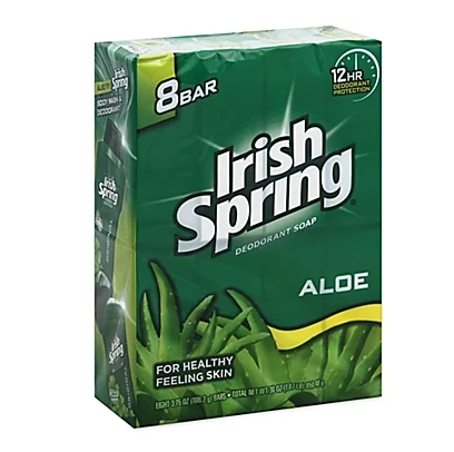 High Quality Irish Spring Aloe Bar Soap 3.75 Oz-pack of 20 Bars