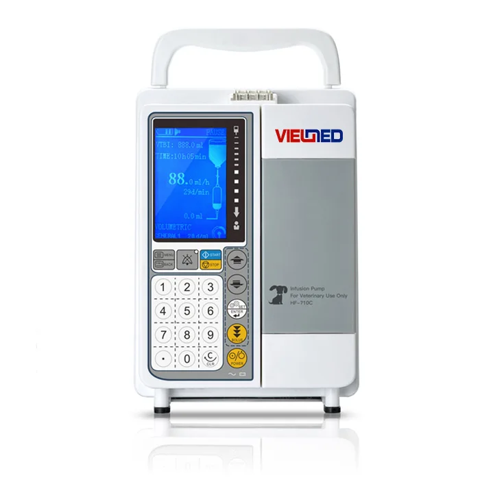 Medical Fluid Infusion Pump with Audible Visual Alarm