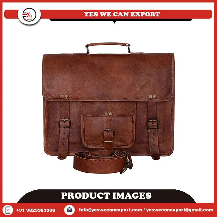 Direct Factory Executive Leather Briefcase Premium Leather Water Resistant Durable Expandable Unisex Leather Briefcases For Sale