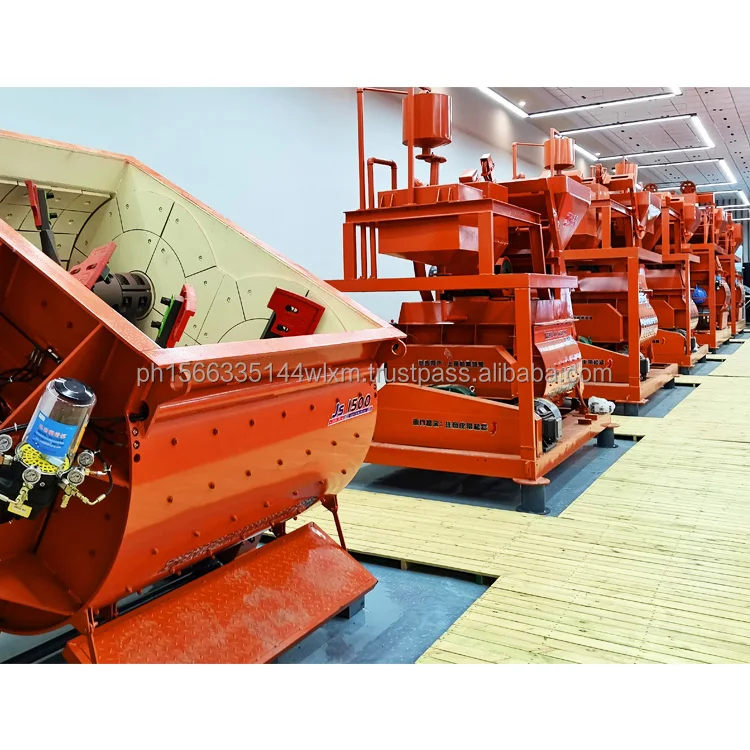 JS hydraulic concrete mixers electric forced concrete mixer twin shaft concrete mixer