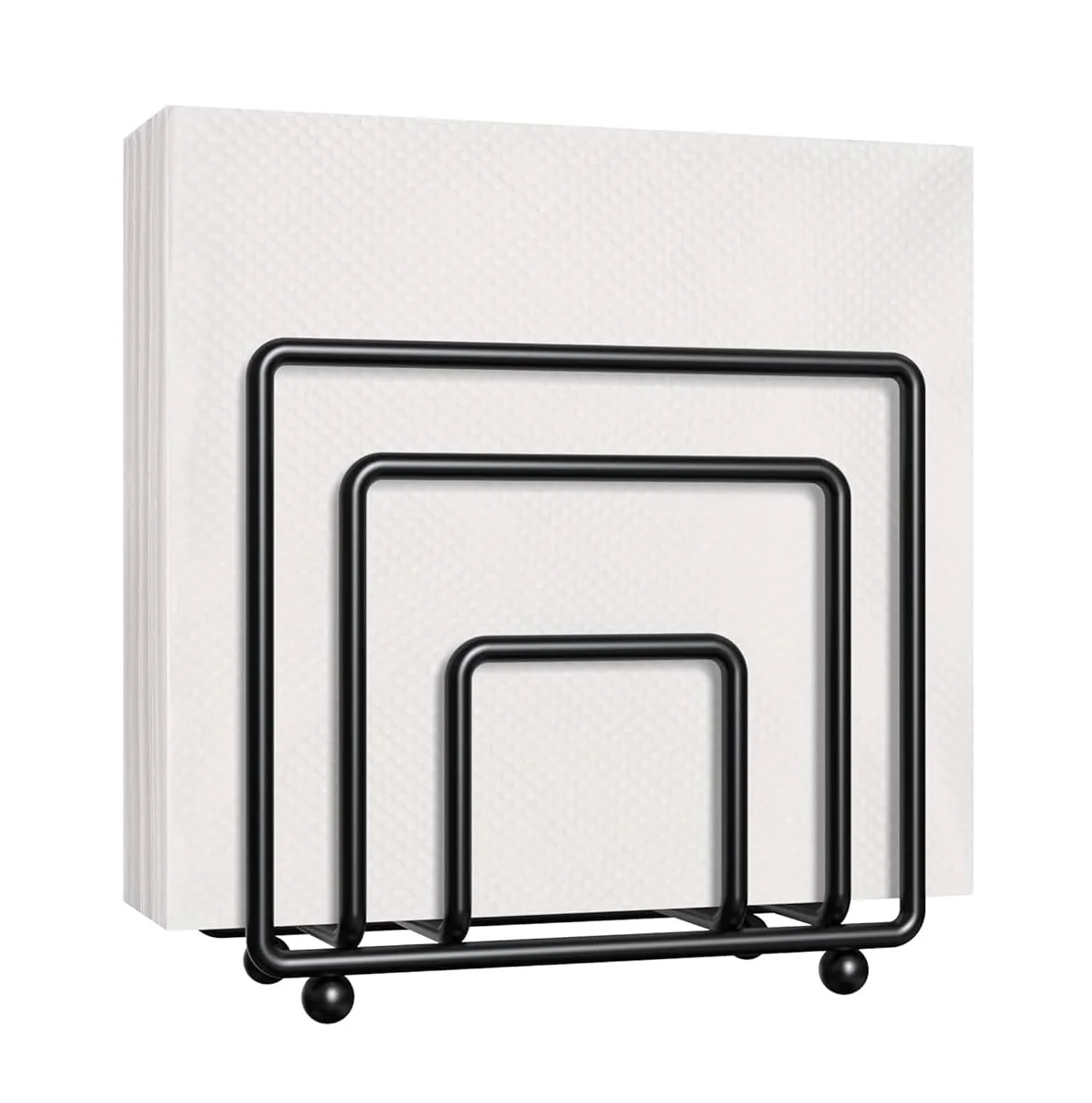Trending Designer Napkin Holder Iron Black Tissue Stand For Home Living Room Desktop Decorative Tissue Holders