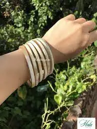 Pure manual weaving hand catenary alloy feather bracelet beads beaded man leather Horn & Bone Bracelets