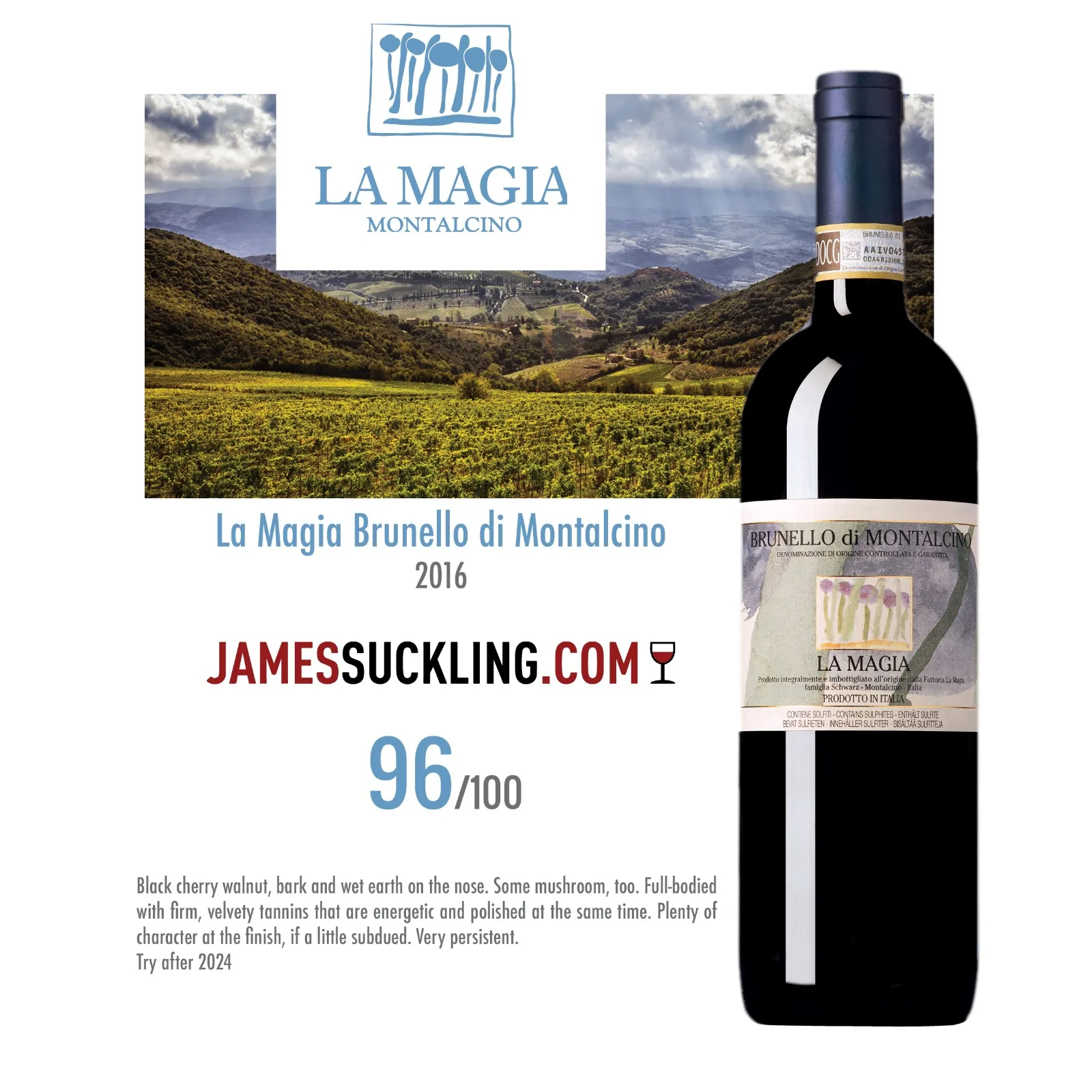 Высококачественное итальянское органическое красное вино Montalcino 75