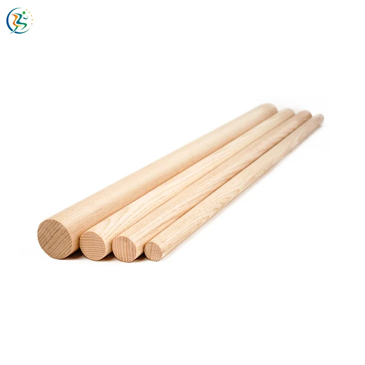 High Quality Natural Wood Color wooden dowel exercise wooden beech maple pole pilates sticks