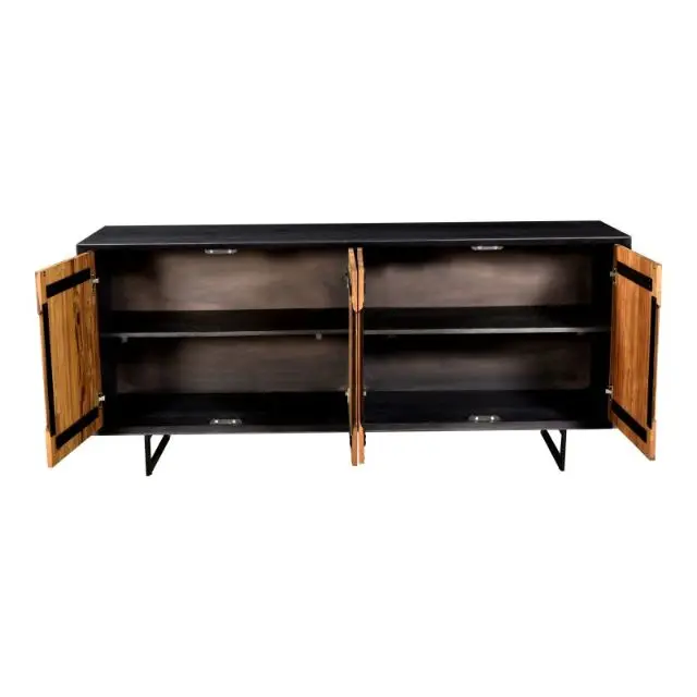 Best Quality Tobacco Brown Finish Luxury Milan Collection Designer Sideboard For Dining Living Room Furniture