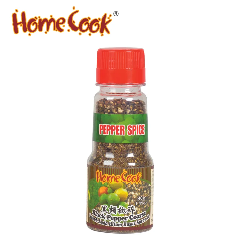 Premium Fresh Black Pepper Fine Crushed 40g Black Pepper For Dried BBQ Burger Meat Seasoning Chicken Beef Marinade Ingredients