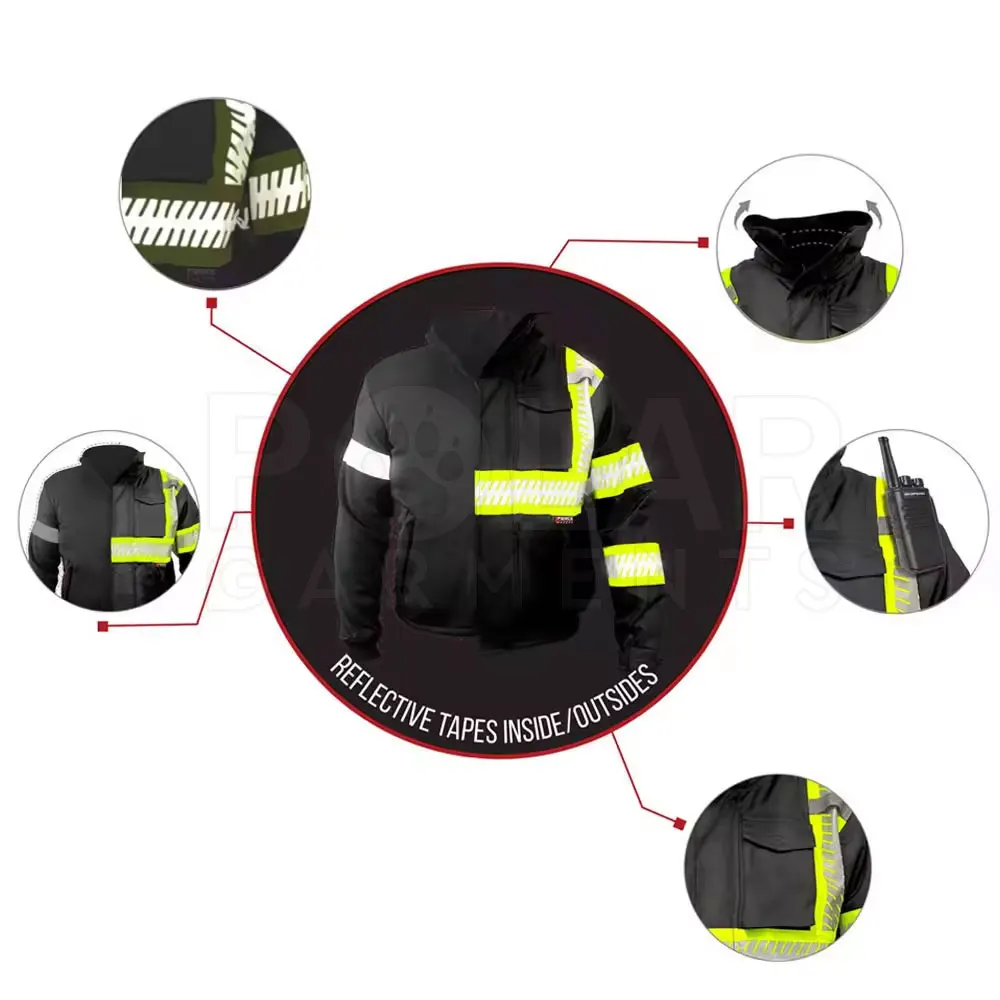 Hi Vis с логотипом куртки для продажи хорошего качества на заказ Высокая Видимость полный рукав куртка безопасности желтый