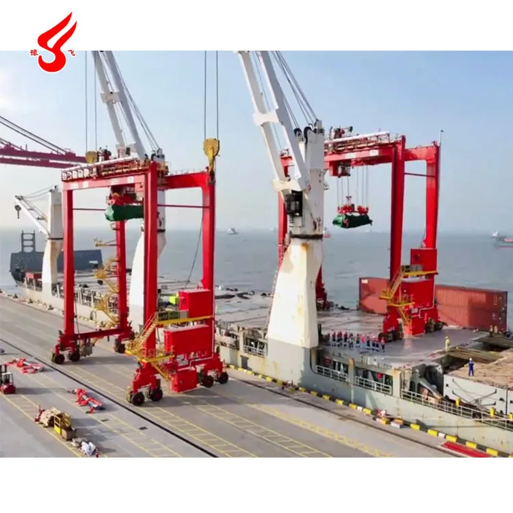Port container loading crane RTG rubber tyre gantry 30 ton 40 ton crane for container