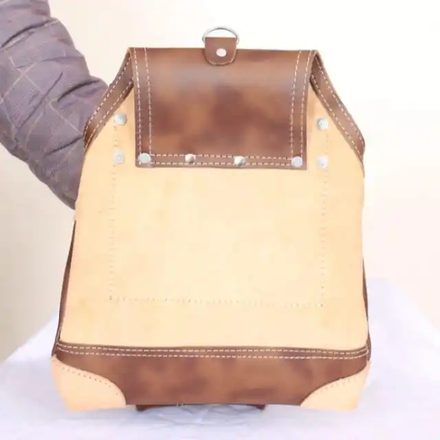 Genuine Leather tool belt bag Professional Pocket Carpenters Tool Pouch Framers Combo Bag Tool Belt Kit