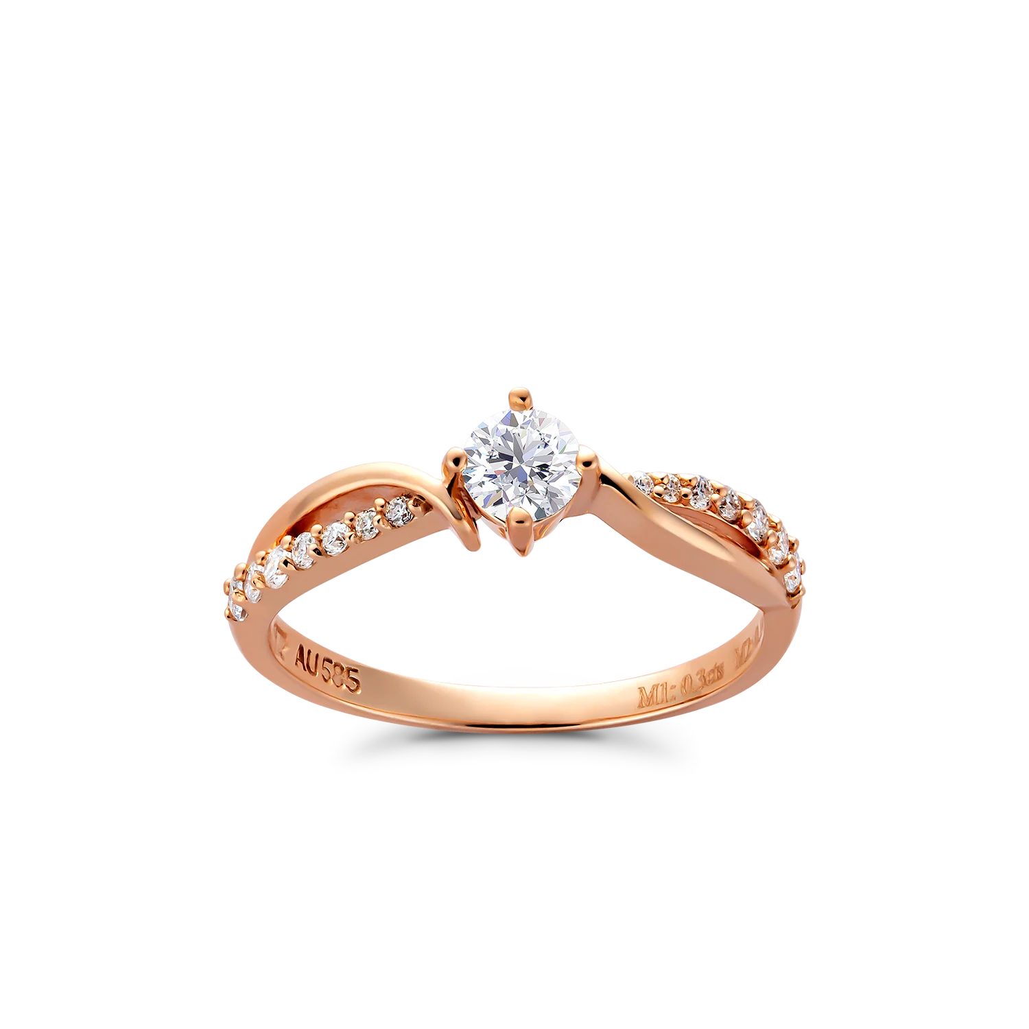 Hot selling Korean style classic 14k gold engagement ring for women moissanite gemstone customized Vietnam Manufacturer NDINO237