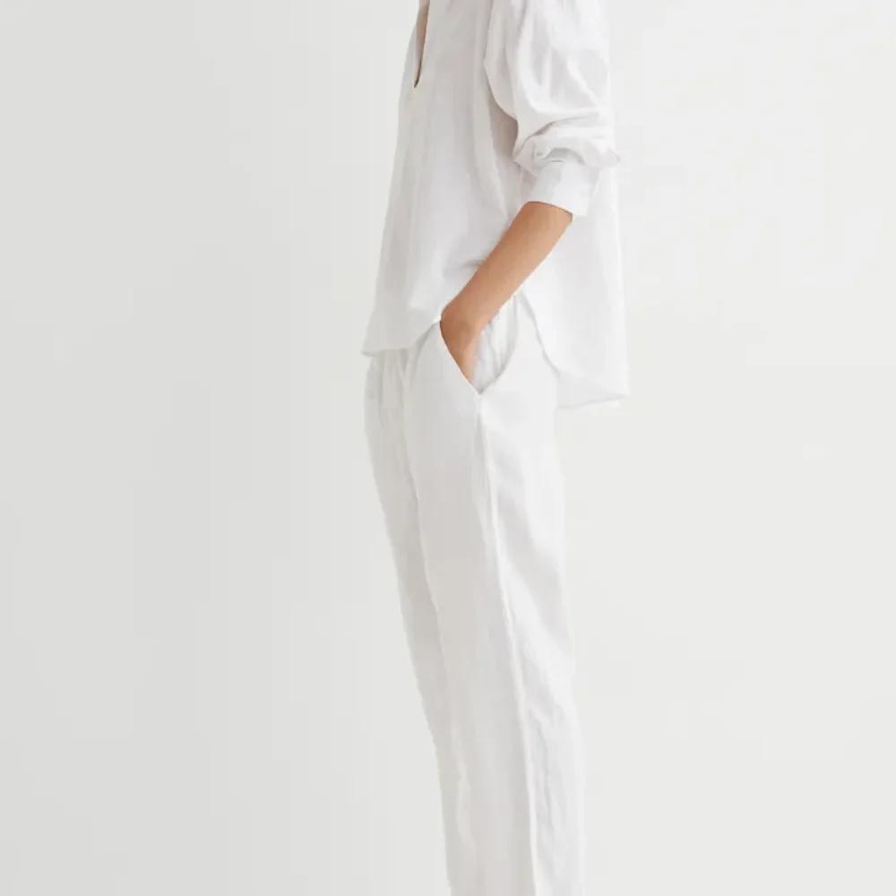 Women Trouser 100% Linen Cotton Palazzo Shirt Set For women Customize Color