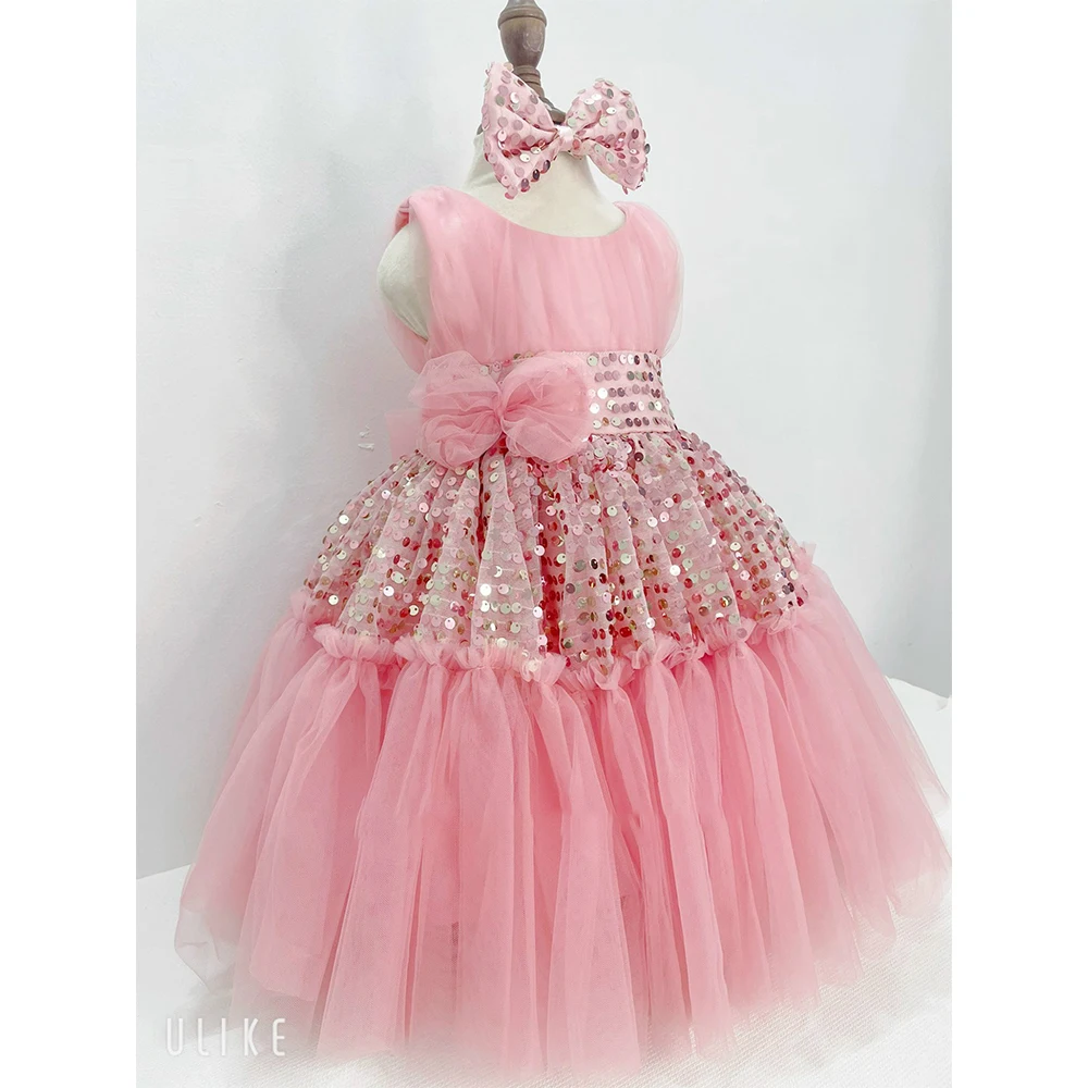 Sweet Girl Summer Floral Party Dresses Sleeveless Strap Baby Girl Flower Print Princess Dress Made In Vietnam