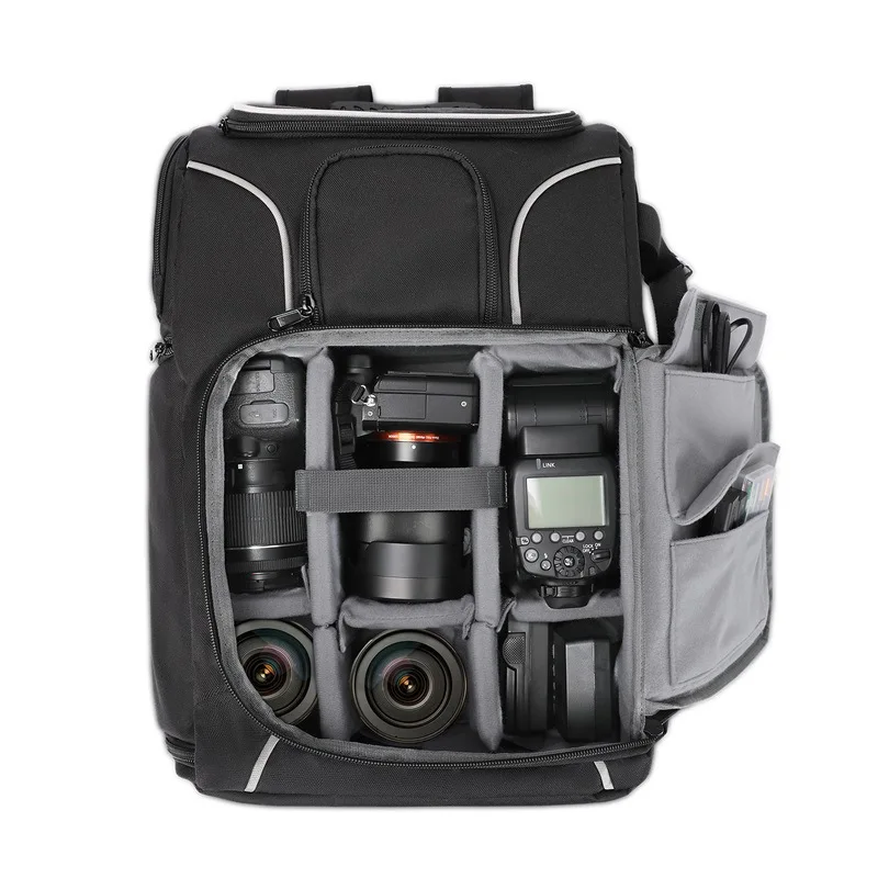 Camera Backpack Waterproof Photography Accessories Storage Bagpack with Lens Pouch and Tripod Holder Digital Camera Video Bag