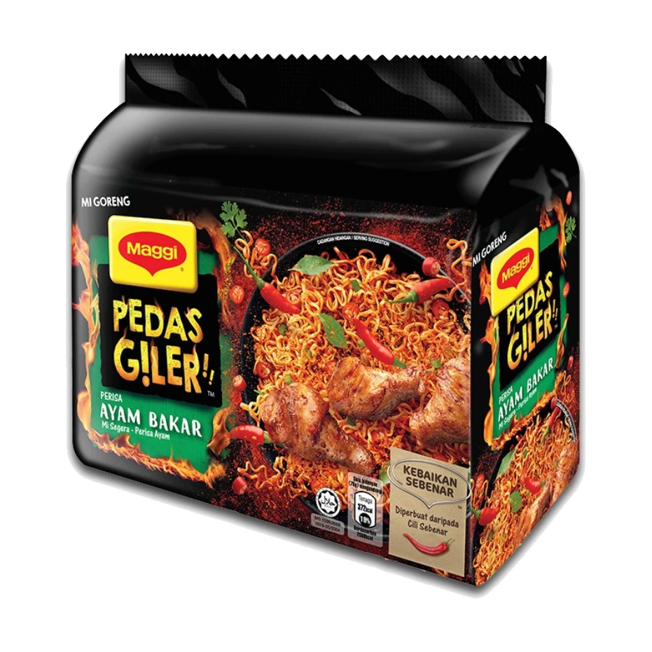 Лапша быстрого приготовления Maggi Pedas Giler Perencah Ayam Bakar 76 г x 5s 8
