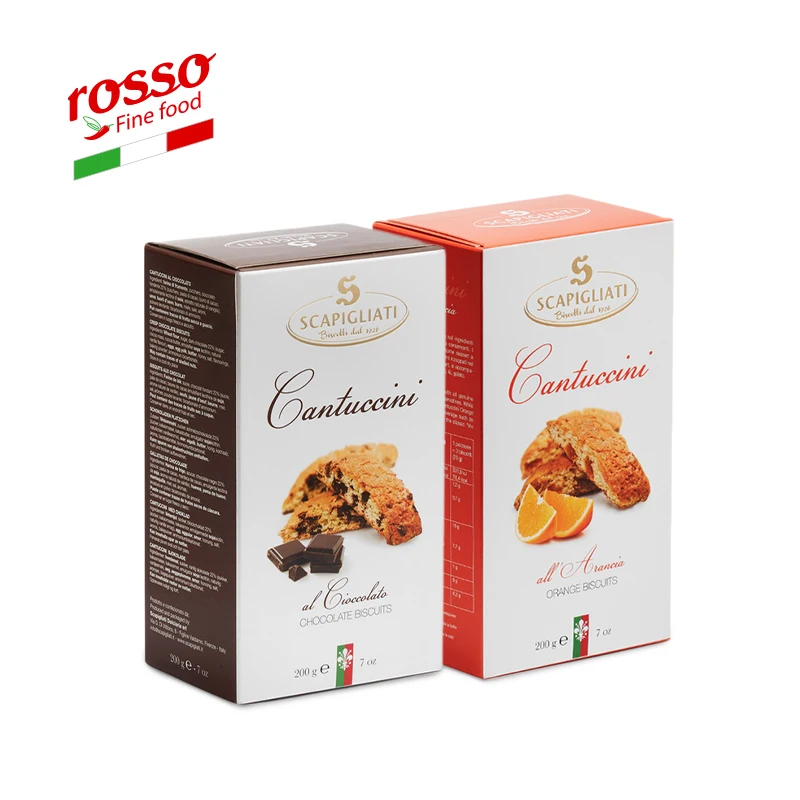 Итальянский шоколад cantucci и оранжевый Сделано в Италии от Scapigliati