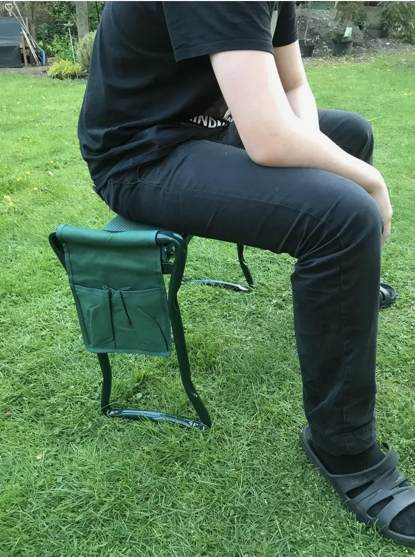 60*27*49cm Garden landscape Kneeler Thicken Widen Soft Kneeling Pads Seat Heavy Duty Foldable Gardener Stool Gardening Tools bag