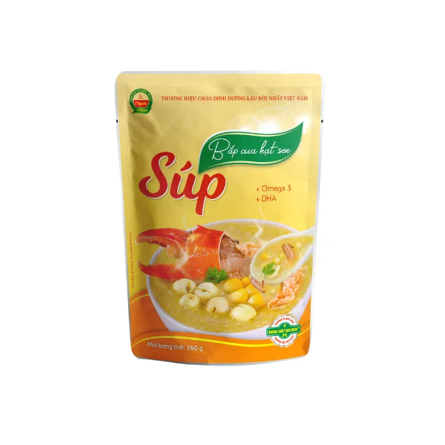 Natural Choices High Quality Corn Crab Lotus Seed Soup Fresh Ingredients No Preservatives Ready-to-Eat Packing Bag Baby Cereal