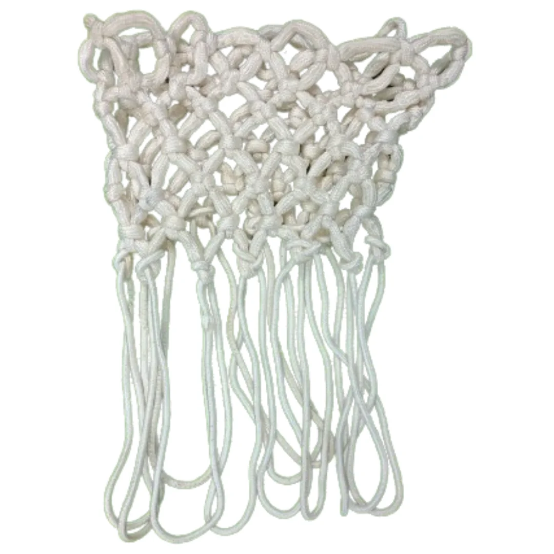QSICO Best Quality White Basketball Net 4mm PP Material for Indoor Play Rim Type Stand Hoop with PE Backboard