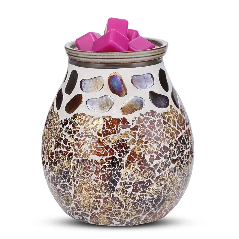 2022 популярный мозаичный Электрический восковой нагреватель с подсветкой восковая электрическая горелка ароматизированный воск для домашнего декора