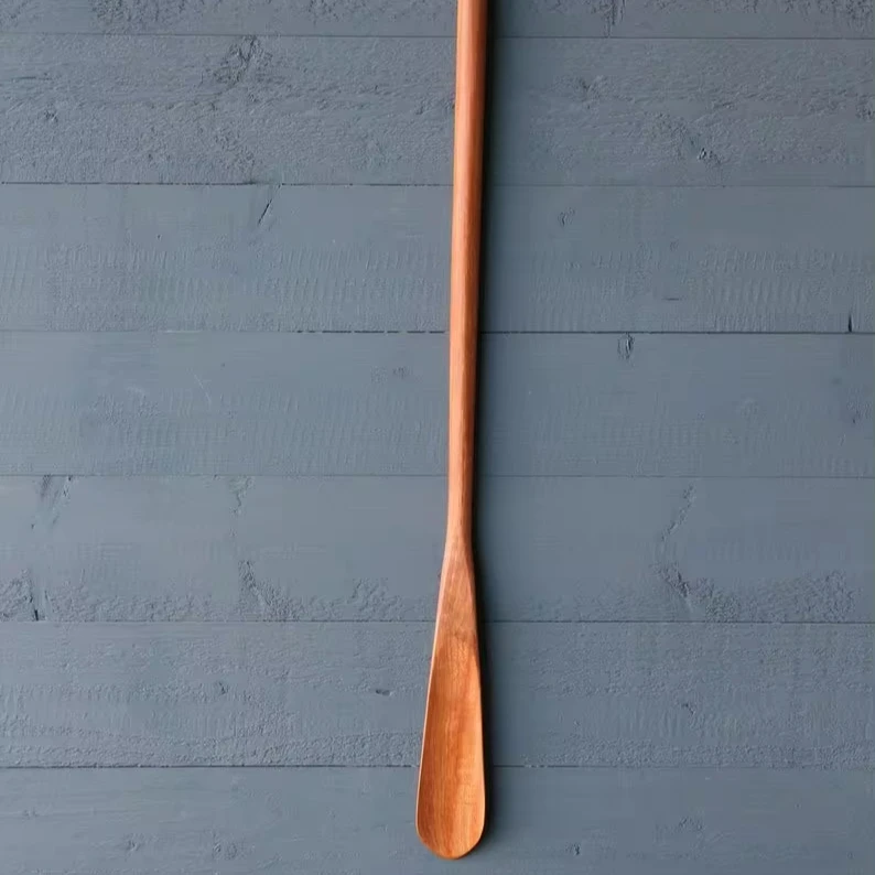 Натуральный очень длинный Темный Деревянный рожок для обуви ручной работы высокое качество новинка 71 см