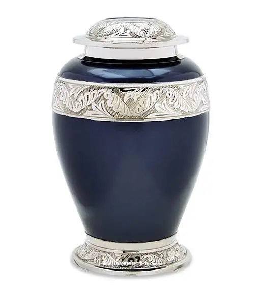 Funeral Supplies Custom Design Hand Engraved Cremation Urns Human Ashes Metal Adult Urn Jars Wholesale High Quality Finishing