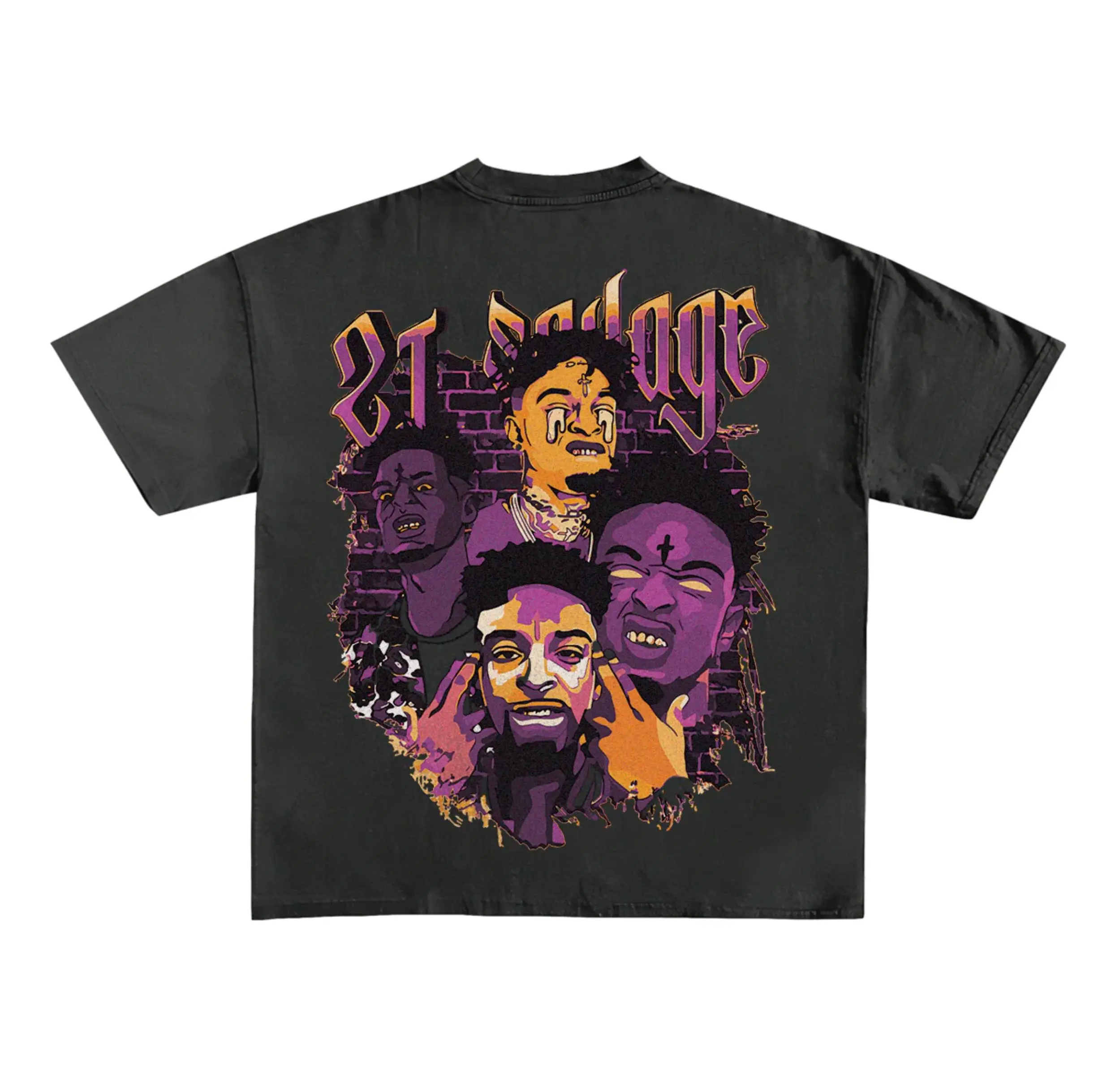 Graphic Tee For Men Top DTF Printed 250 GSM Tshirts Over Size Boxy Double Layer T-shirts T Shirts For Men