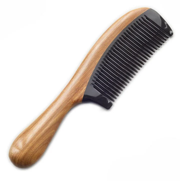 Fish design A grade 100% buffalo Natural Luxury Quality buffalo Horn Gua Sha Comb for Head Scalp Skin Massage