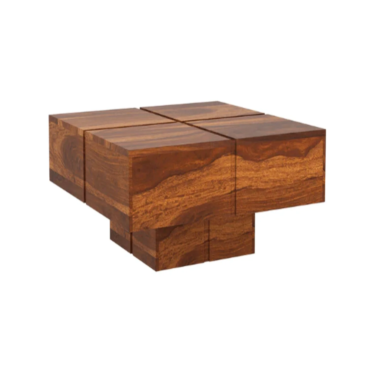 Ready to Ship Sheesham Wood Coffee Table Walnut Finishing Square Shaped Coffee Table For Sale By Exporters