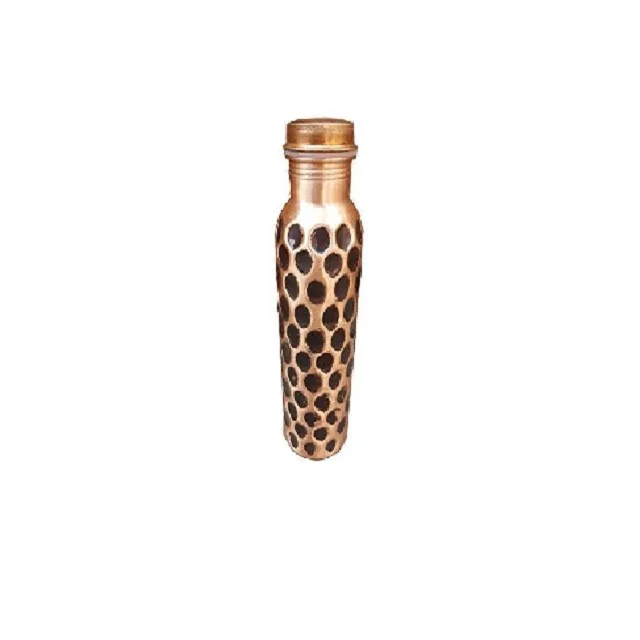 Copper Shiny Polished With Lacquer Bottle Copper Metal Luxury Standard Fancy Bottle For Home Tableware Accessories At Low Price