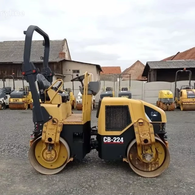 Original Factory Mini CAT Vibratory Road Roller Machine 4 Ton & 6 Ton Double Drum Used Road Roller for Sale