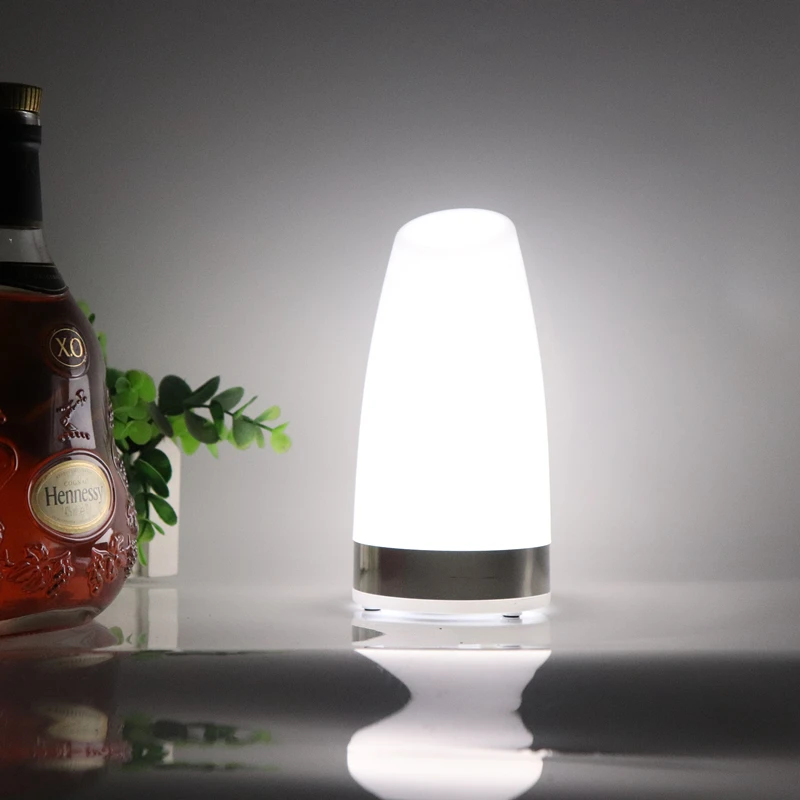 Portable USB Rechargeable Touch Dimming LED Colorful Table Lamp For Desk Bedside Holiday Christmas Gift Party Ambient