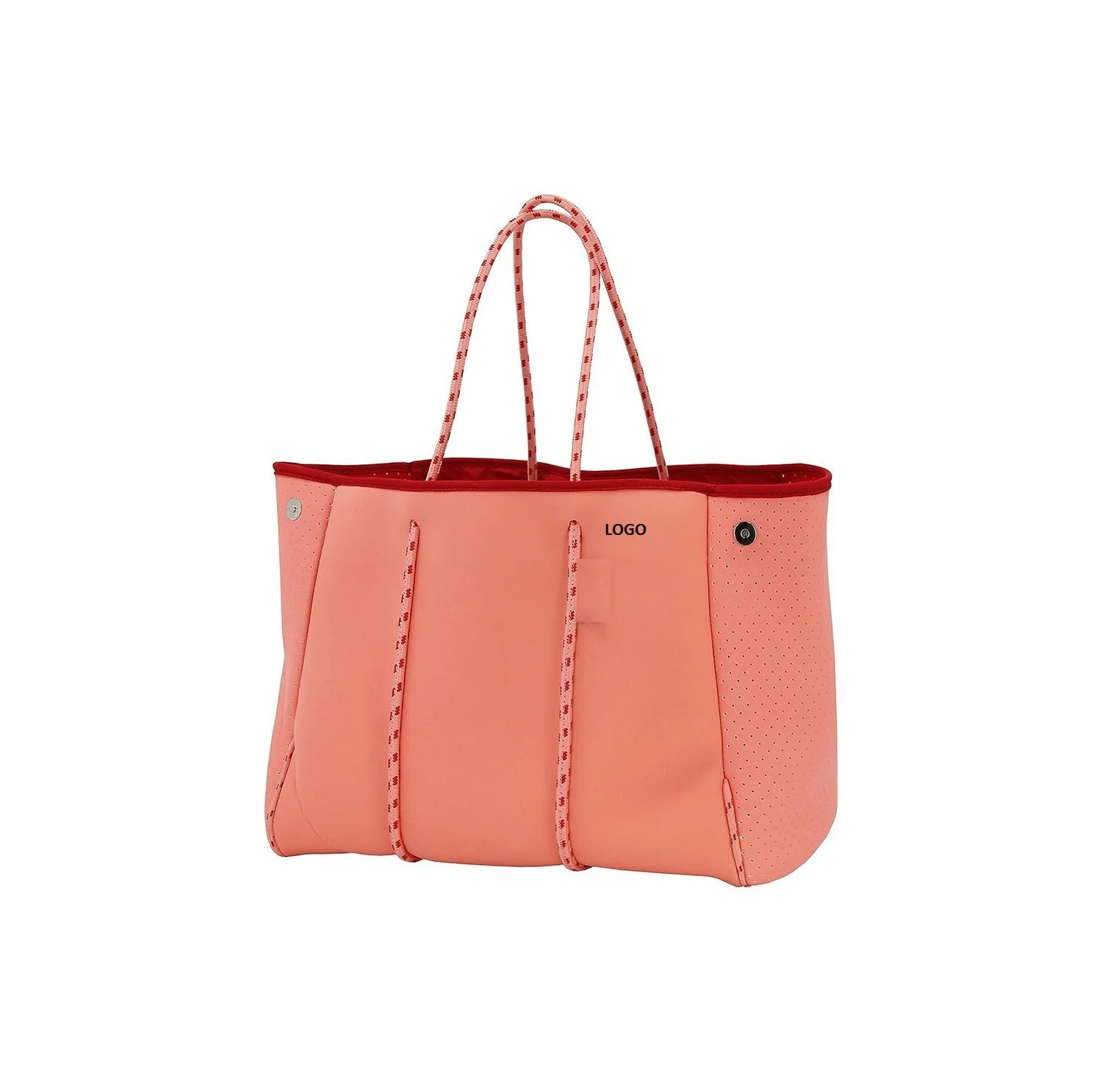 Pink Color Ladies Hand carry Bags For Makeup Accessories Custom Cotton Nylon Large Capacity Size Shopping Luggage Case Bags