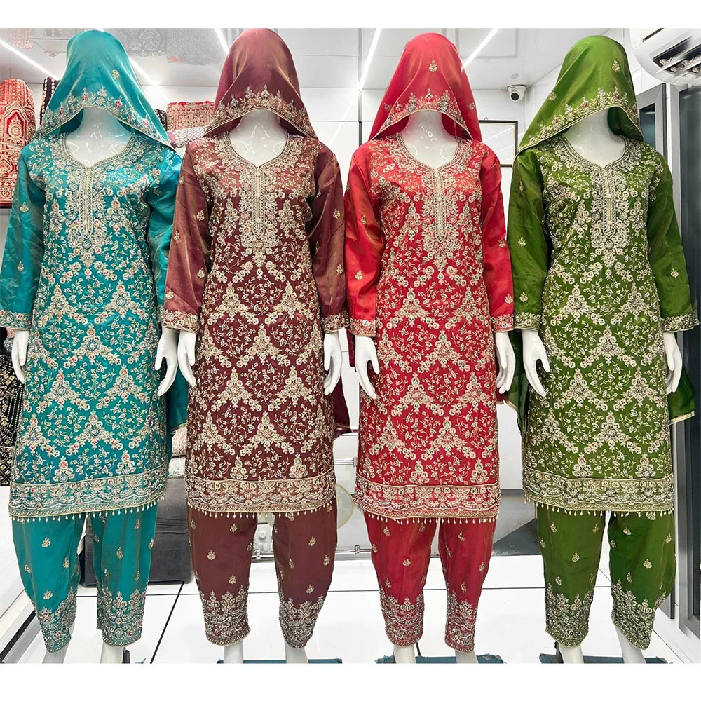 Indian Ethnic Wear Heavy Cosmo  Plus Size Kurtis for Women Wear Embroidery  with Pant Ready Made Fancy Wedding Wear Kurtis