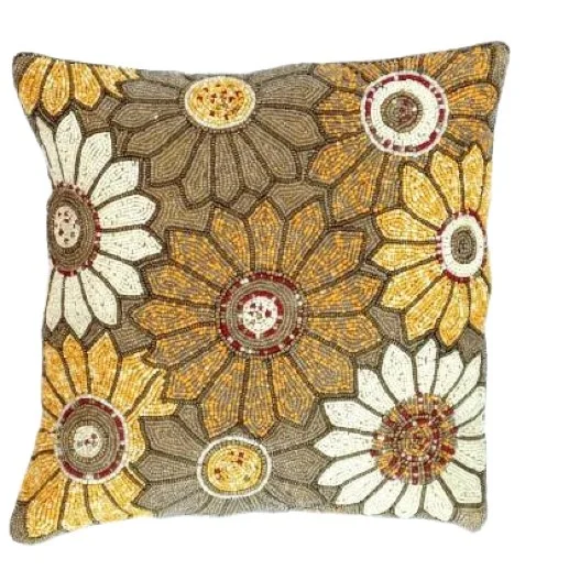 Designer Decorative Handcrafted Outdoor Indian Cushions and Car Seat Cushion Cover and beaded cushion covers