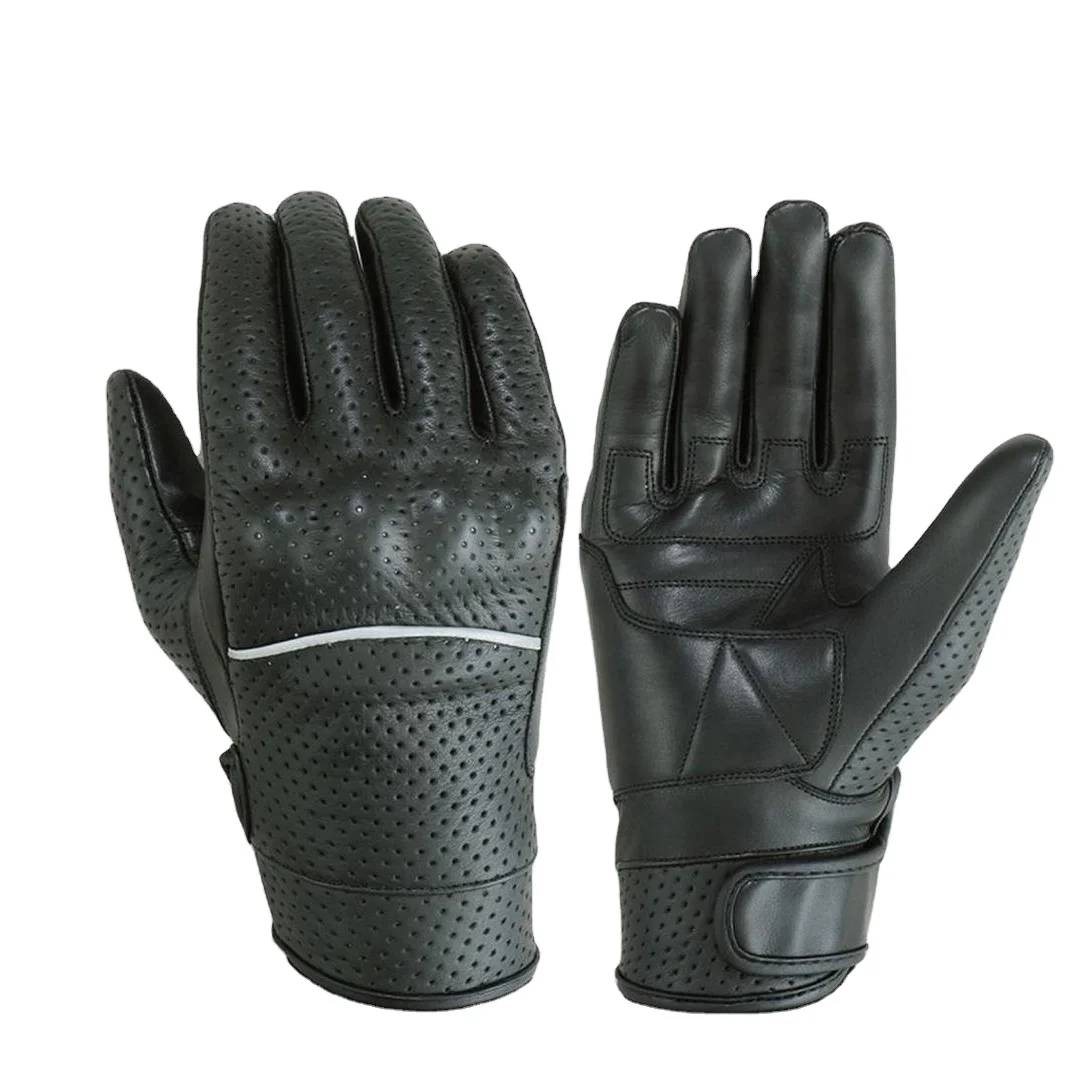 Motorbike Riding Leather Gloves Motorcycle Breathable Motorbike Sports Summer Gloves