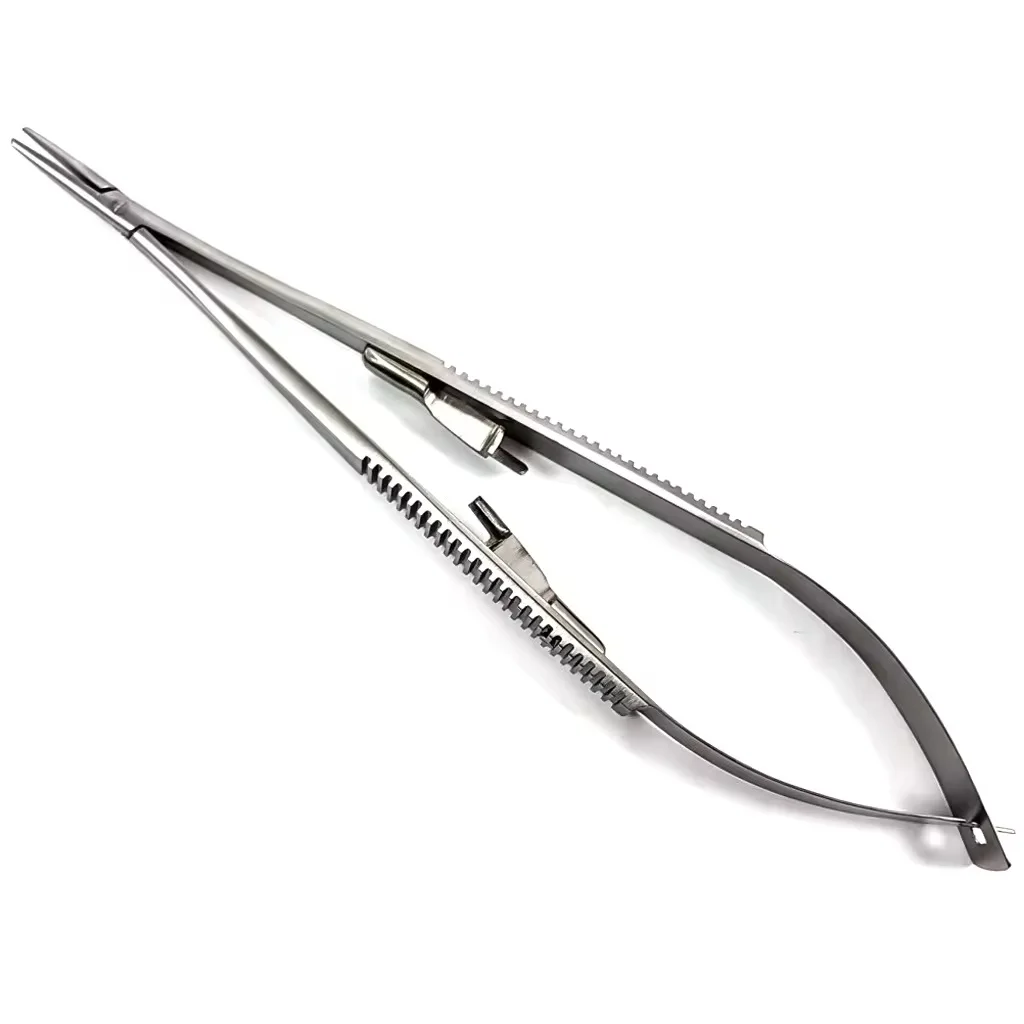 Best Selling Castroviejo Needle Holder With Lock 18cm German Quality Needle Holder Forceps Straight Suture Instruments