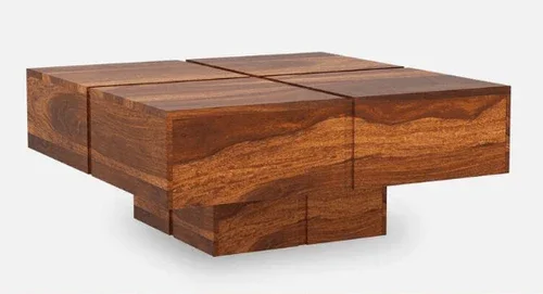 Ready to Ship Sheesham Wood Coffee Table Walnut Finishing Square Shaped Coffee Table For Sale By Exporters