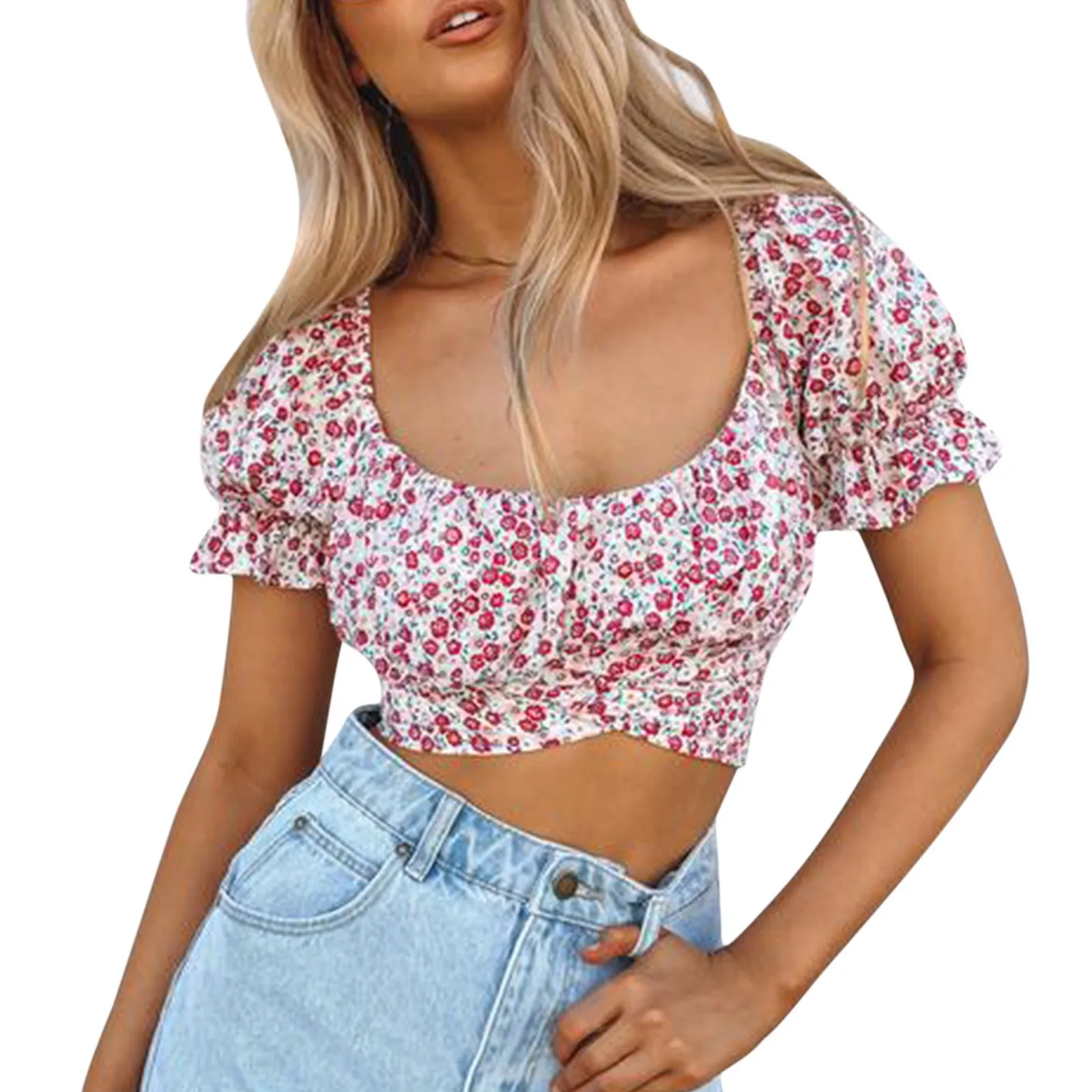 Women Spring New Arrival Solid Color Satin Corset Strapless Shape Puff Sleeves Party Sexy Top Ladies Tube Club Crop Printed Vest