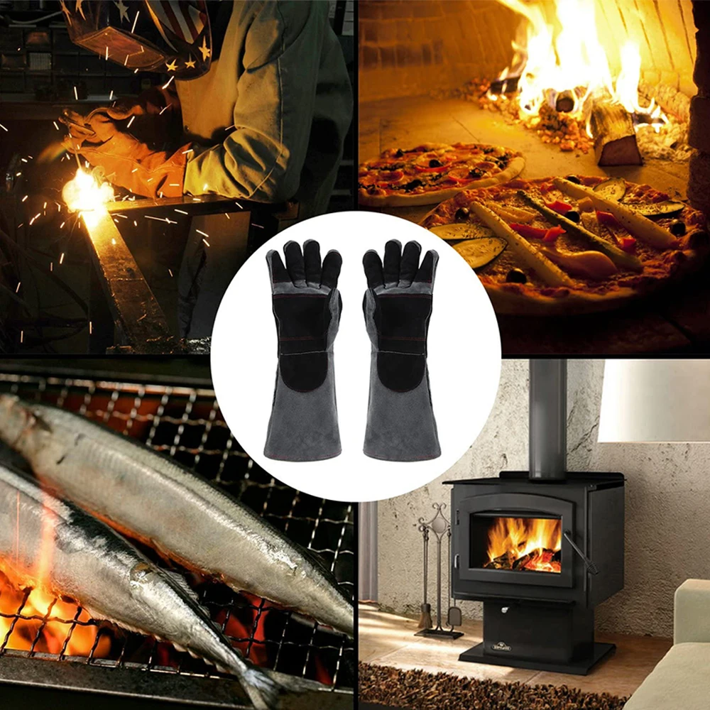 Goat Leather Welding Gloves Heat deflecting aluminized gloves