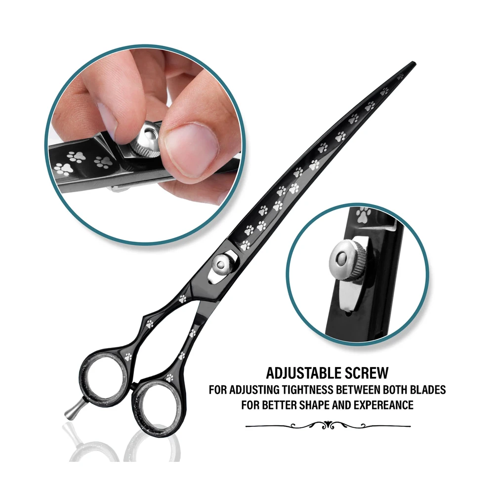 2024 Newest Style Pet Grooming Scissors Up Down Sharp Edge Animals Cat Dog Hair Cutting Scissors
