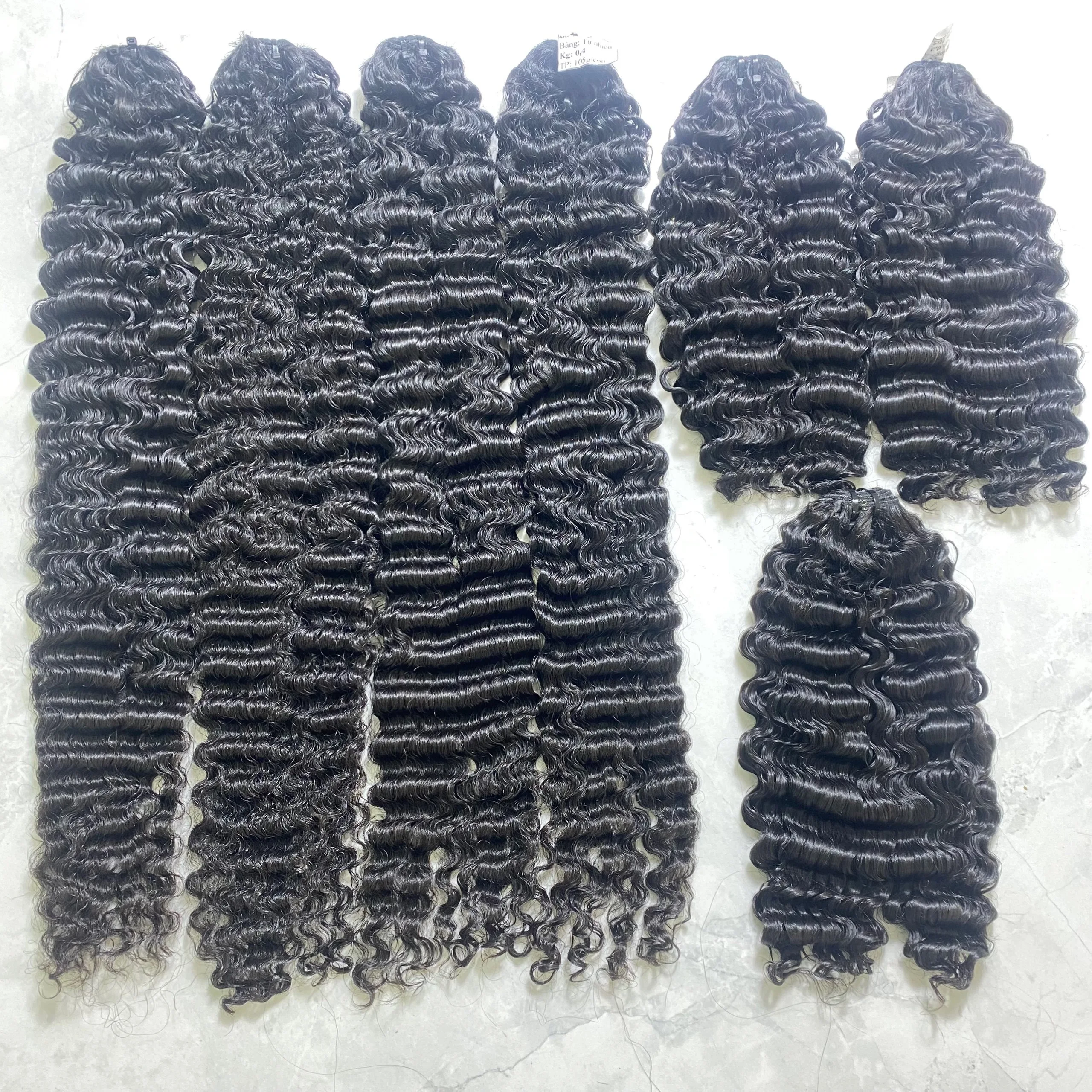 Best Selling Burmese Curly Top One Cut Raw Vietnamese Human Hair Extensions Wefts Skin Bundles Top Hot Product from Vietnam