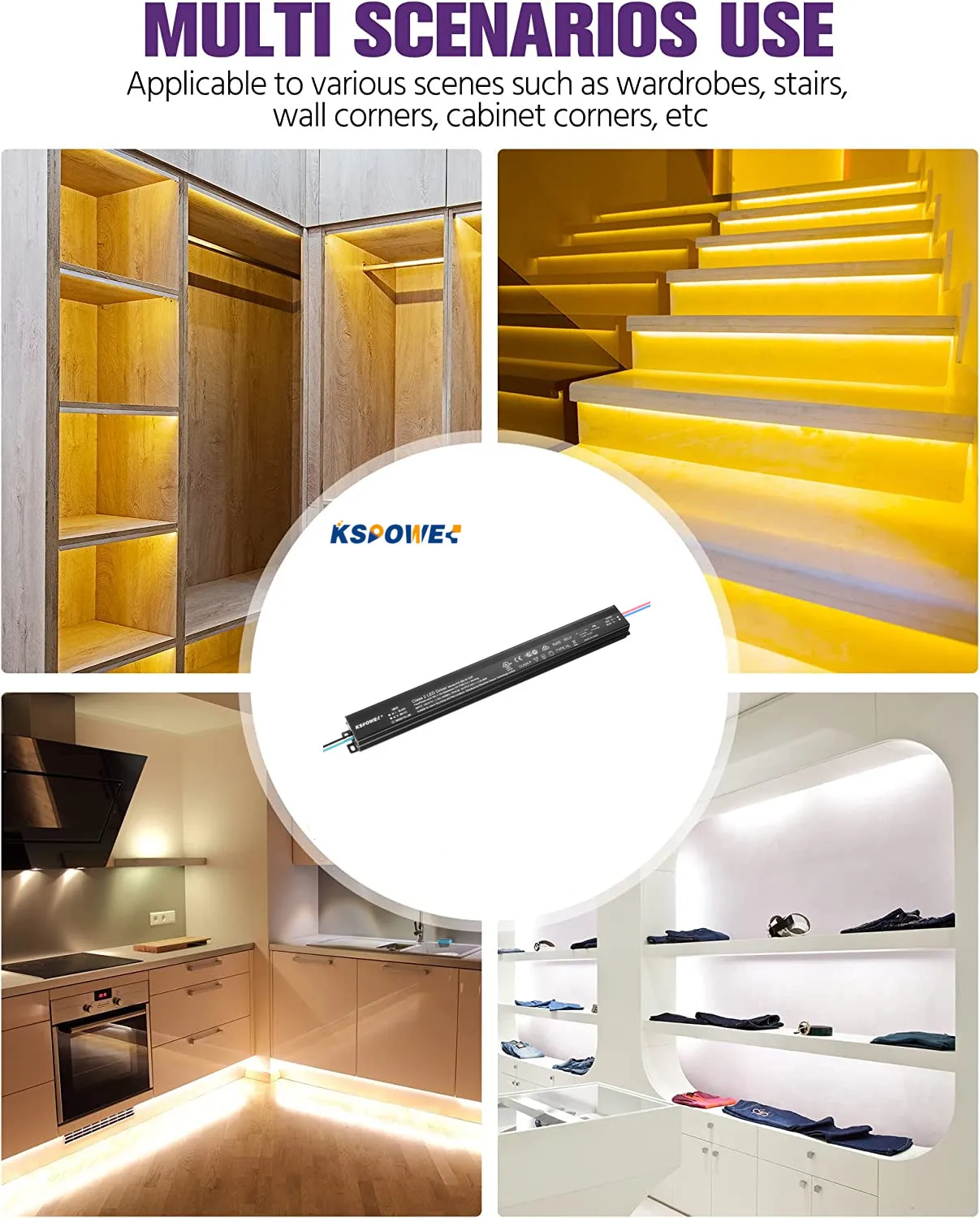 Waterproof Electronic 12volt 24volt 36volt 48volt Triac Dimmable Transformer 40w 60w 80w 100w High Pfc No Flicker Led Driver