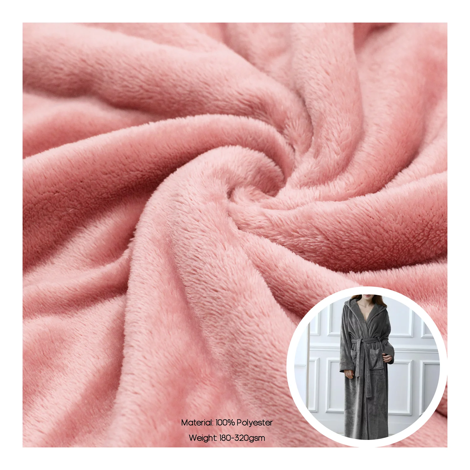 Competitive Price One/ Both Side Brushed 100%polyester Flannel Fleece Fabric