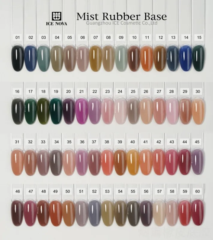 2024 ICE NOVA Popular Trending Base Coat UV/LED 4 In 1 Color Glitter Base Nail Gel Appect Bulk Raw Material In Kg And Customize