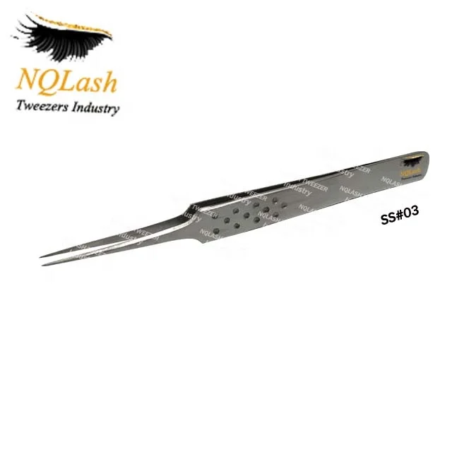 Stainless Steel Volume Extension Tweezers Factory Price New Model Eyelash Extension Tweezers Custom logo NQLASH Tweezers
