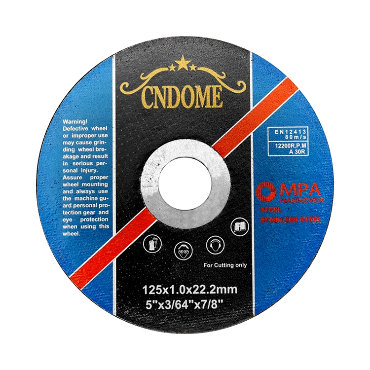 5inch 125x1.0x22mmMPA high speed straight ultra cut off wheel of black color inox grinding disc 125mm angle grinder discs