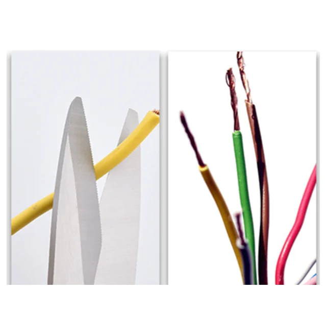 Hot Sales Stainless Steel Electrician Scissors Wire Shears Safety Lock Spring Scissors Garden Pruning Shears