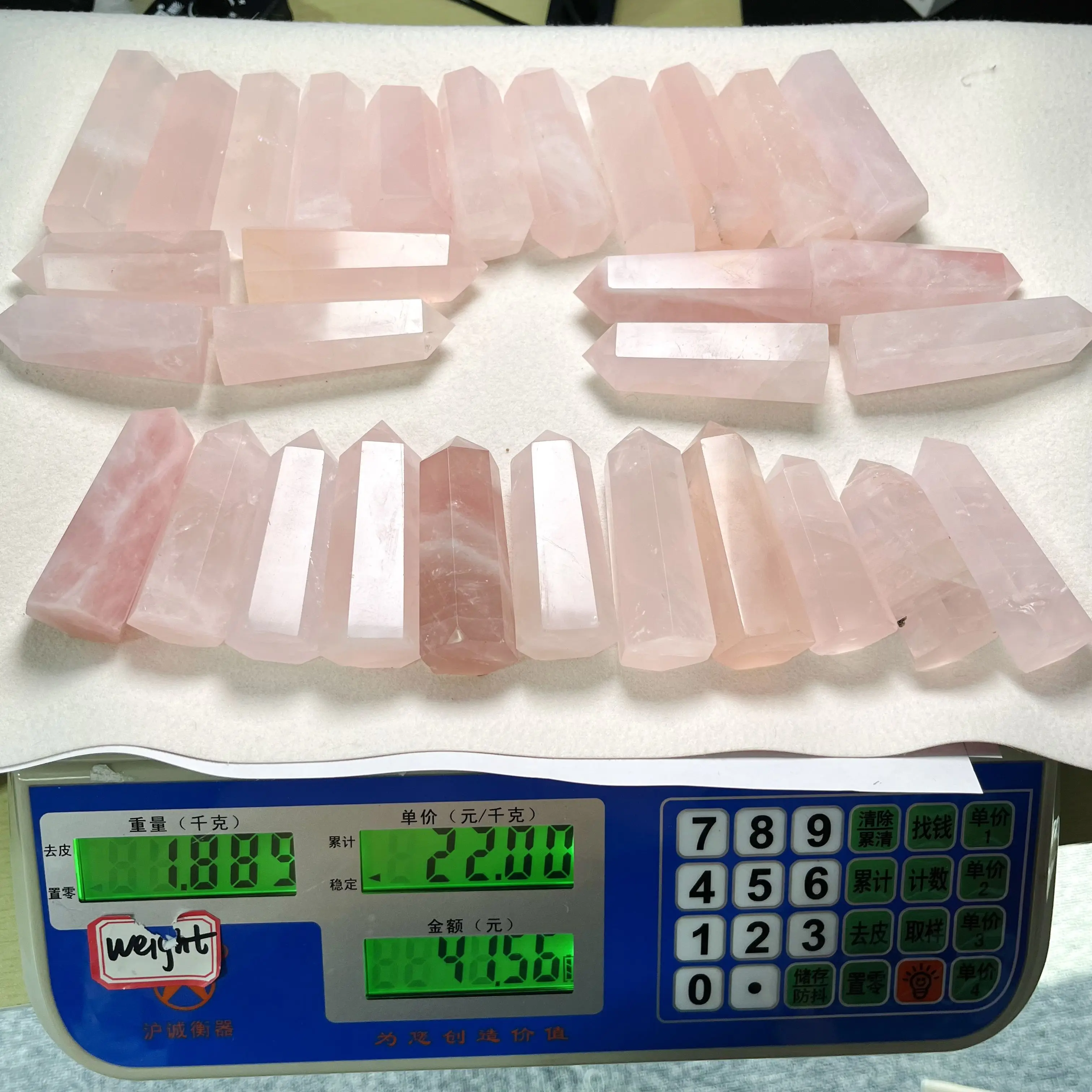 High Quality Pink Rose Quartz Crystal Tower Wholesale Natural Crystals Stones Small Rose Quartz Tower For Decoration