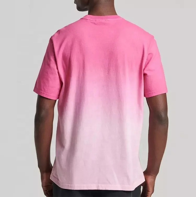 Wholesale custom t shirt printing machine cotton dip dye tie dye plain blank men t-shirts